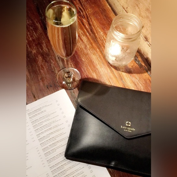 Kate Spade Black Envelope Clutch - Picture 8 of 8